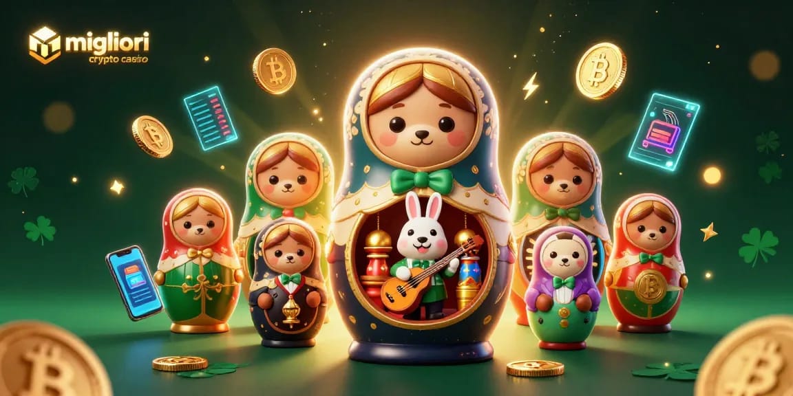 Scopri i migliori crypto casino con i fantastici orsetti Matryoshka e monete Bitcoin.