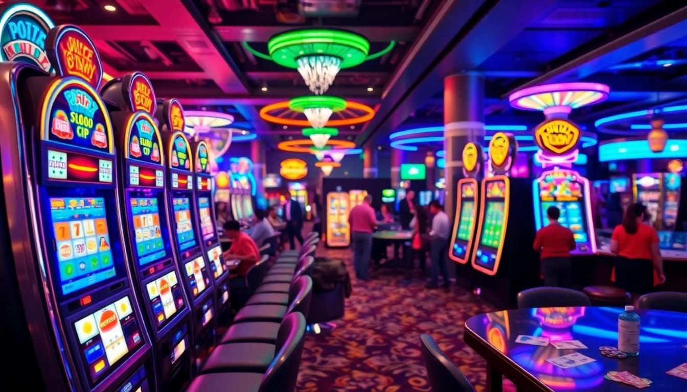 Slot Depo 5000 незабываемые моменты kasino dengan mesin slot yang berlumuran cahaya.