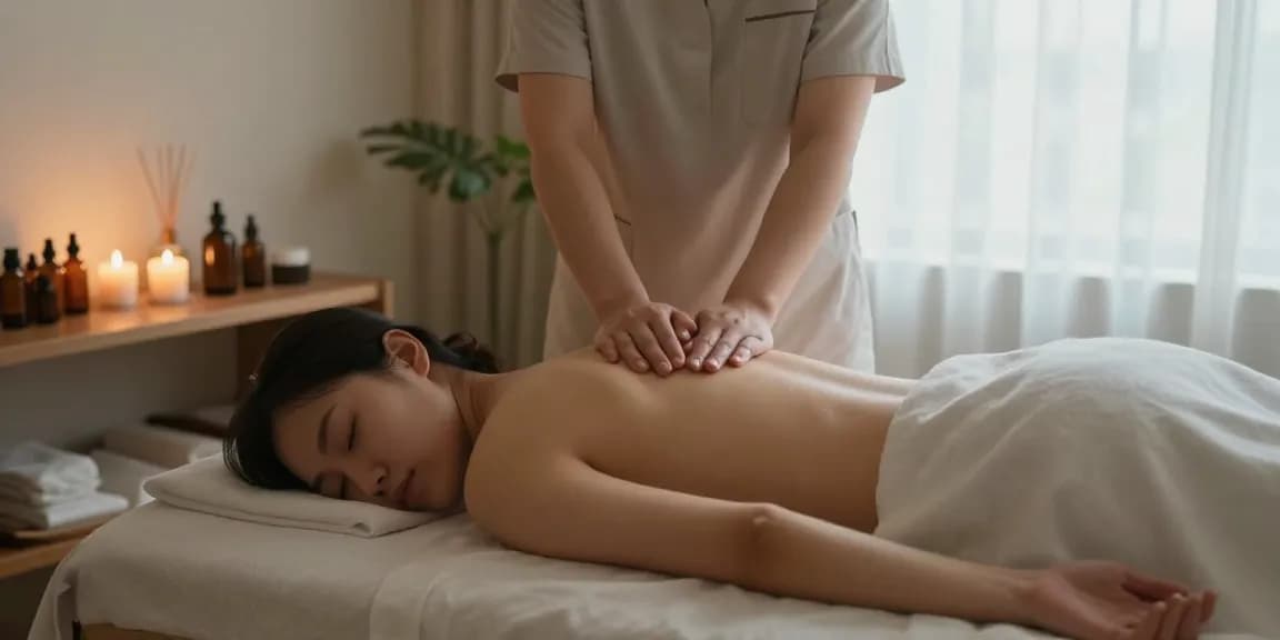 Relaxing 서울출장안마 session with skilled therapist in serene spa environment