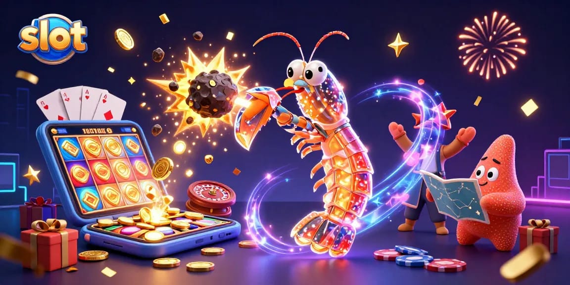 Spin the slot with vibrant 3D illustrations of galactic characters and casino elements erupting with excitement.
