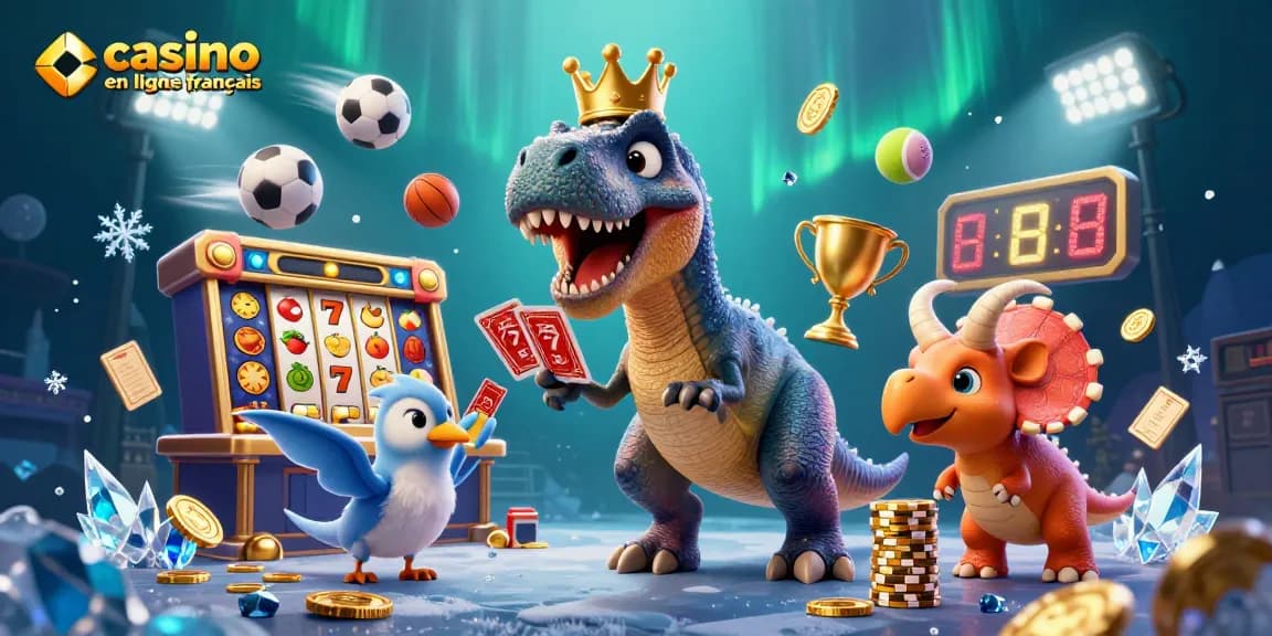 Jouez à des jeux de casino en ligne français avec des personnages amusants et des éléments dynamiques.