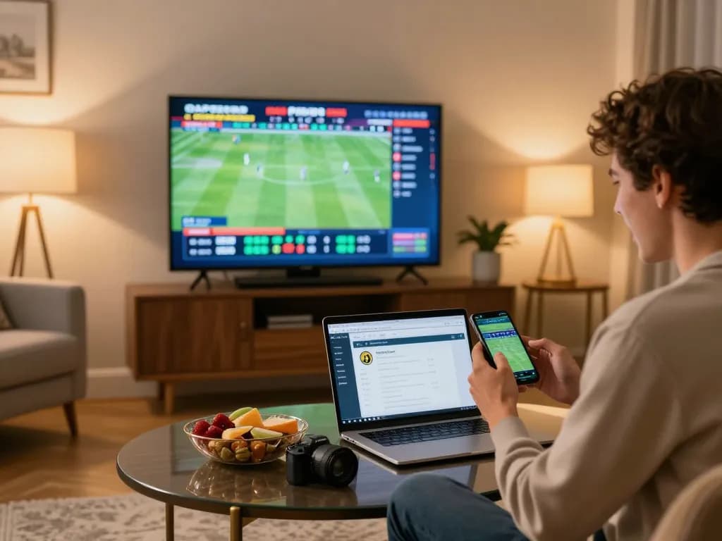 Engaging in sports betting on Jeetbuzz app while tracking live match updates.