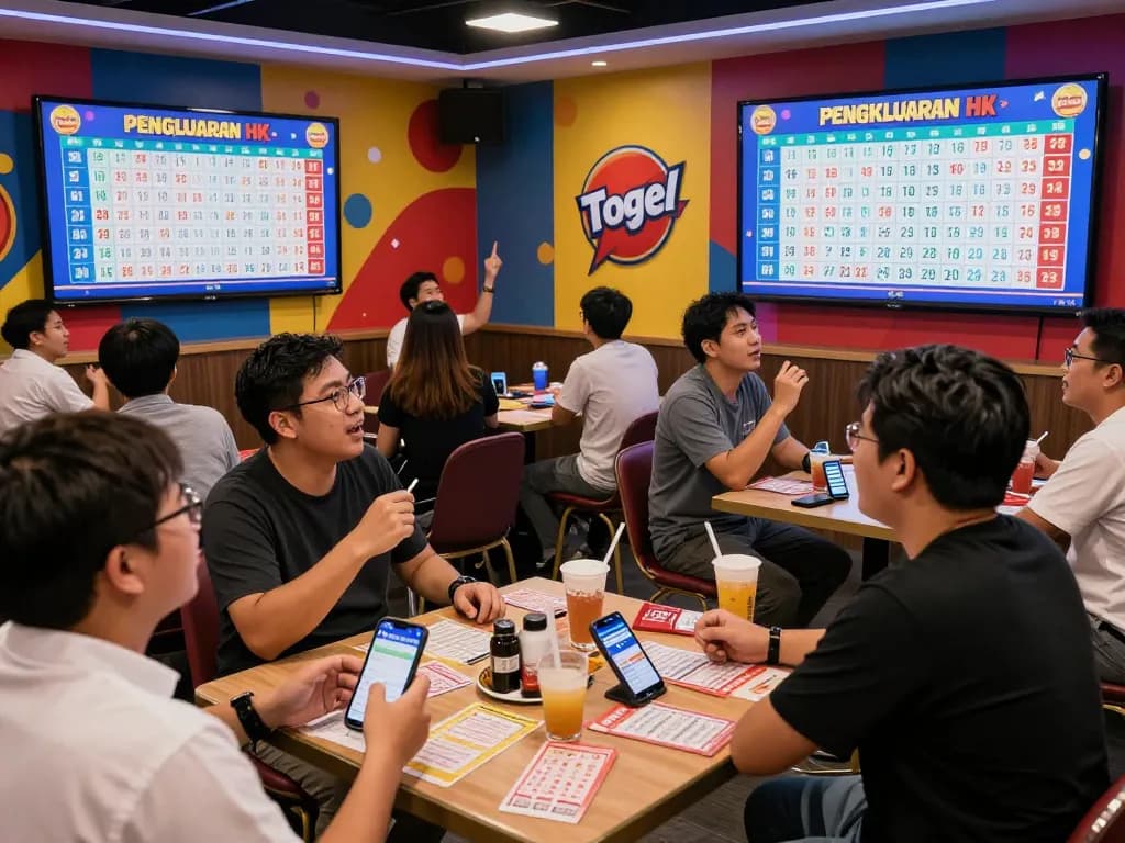 Live draw event showcasing Pengeluaran HK results with enthusiastic players in a vibrant lottery venue.