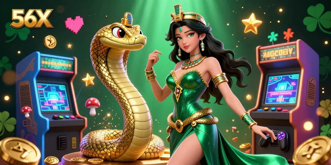 Experience mesmerizing gameplay on 56X with vibrant games and incredible jackpots featuring dynamic characters.