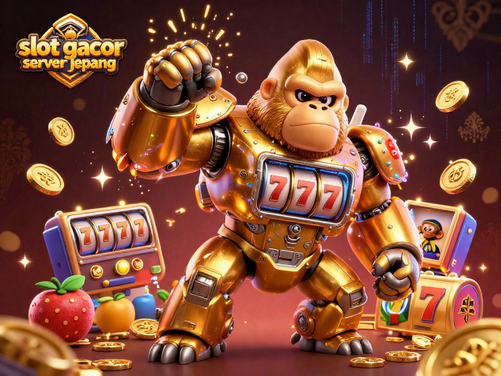 Experience the excitement of slot gacor server jepang with a dynamic 3D gorilla mech and spinning reels.