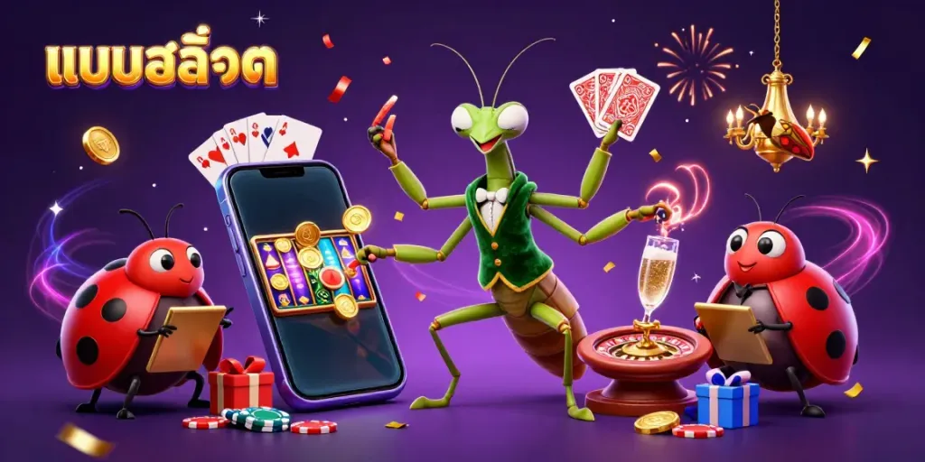 Spin and win with เกม แบบสล็อต in a vibrant casino scene filled with action and energy.