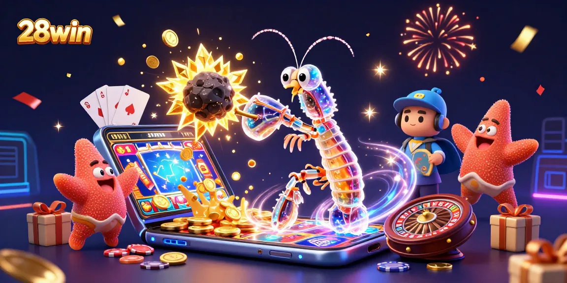 Engage in exciting gameplay with 28win featuring vibrant slot games and dynamic characters in action.