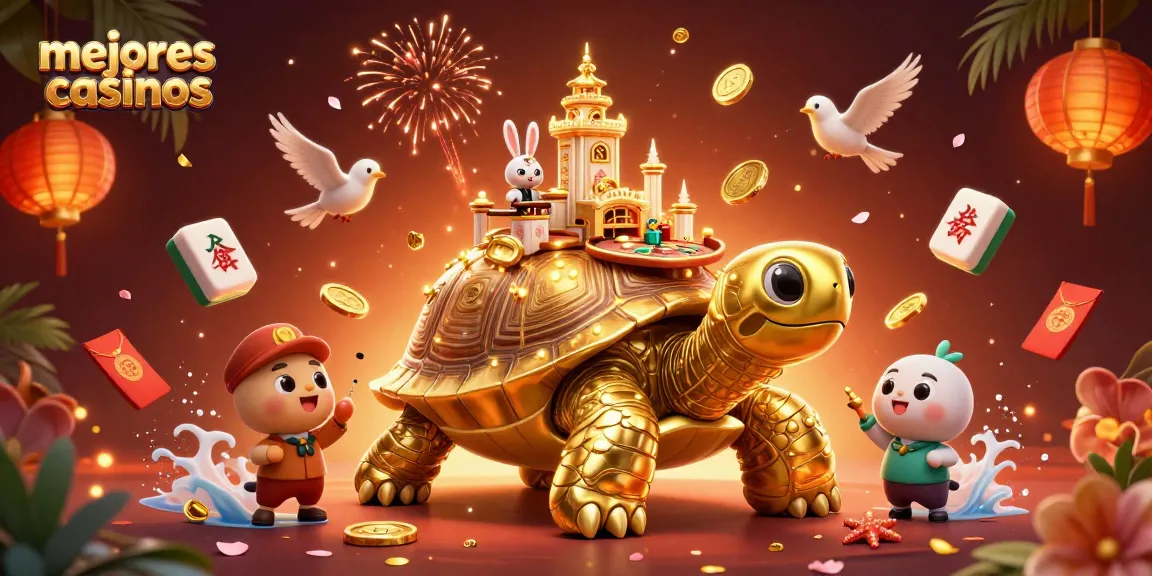 Descubre los mejores casinos iluminados por un casino palacio en la concha de una tortuga dorada.