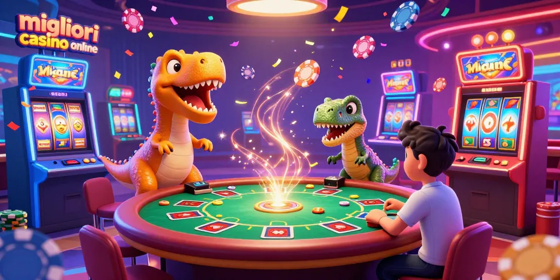 Vivi l'esperienza dei migliori casino online con tavoli da poker e slot machine animate in un'atmosfera vivace.