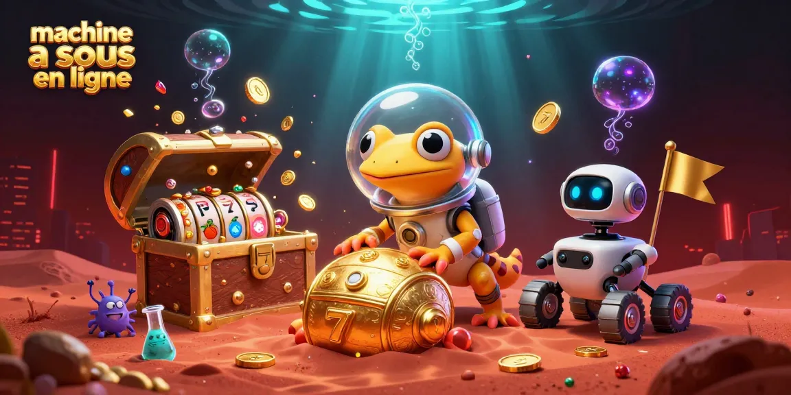 Jouez aux machines à sous casino en ligne avec des graphismes colorés et dynamiques dans un univers de casino futuriste.