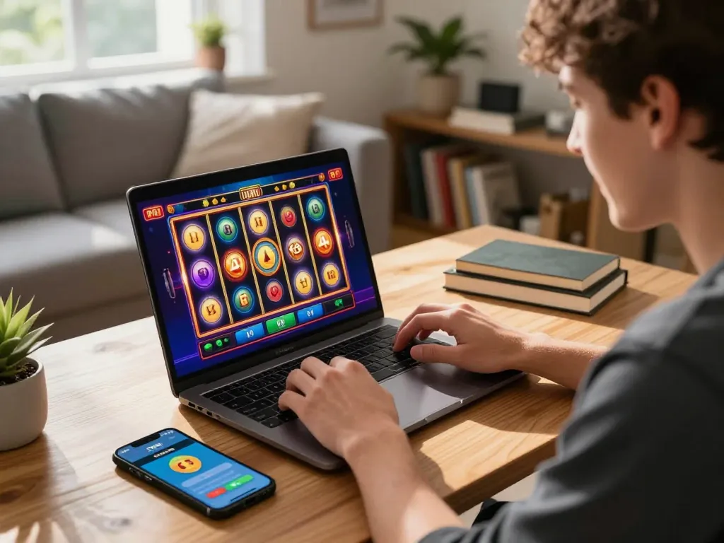 Engaged user enjoying online gambling on open88, highlighting mobile gaming excitement and personal space.