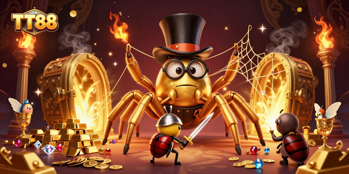 Engage in thrilling games at TT88 with a captivating casino illustration depicting adventure and treasure.