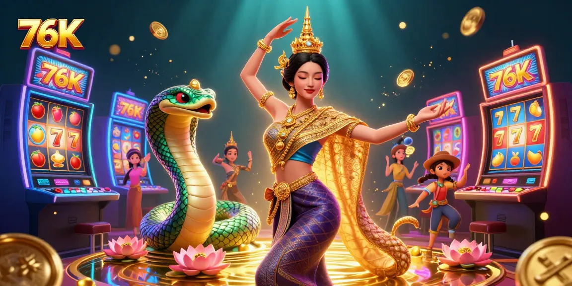 Win big rewards with 76K's vibrant online slots featuring unique characters and game elements.