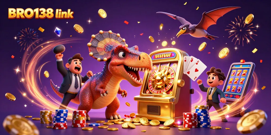 Experience thrilling wins with BRO138 link as a pachycephalosaurus hits the slot machine jackpot!