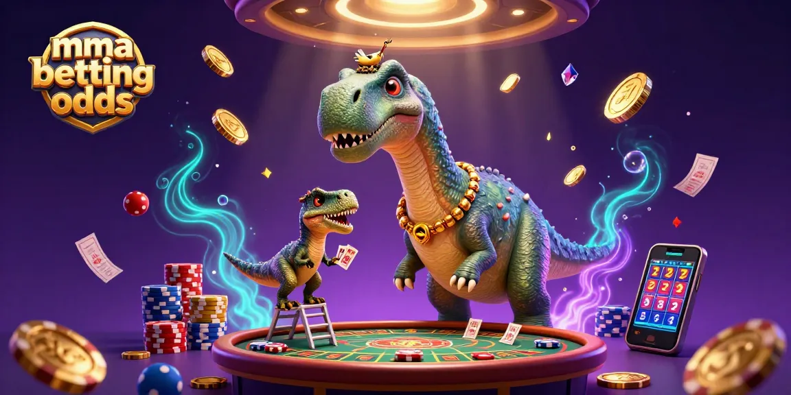 Engage with MMA betting odds during an exciting card game in a vibrant casino scene.