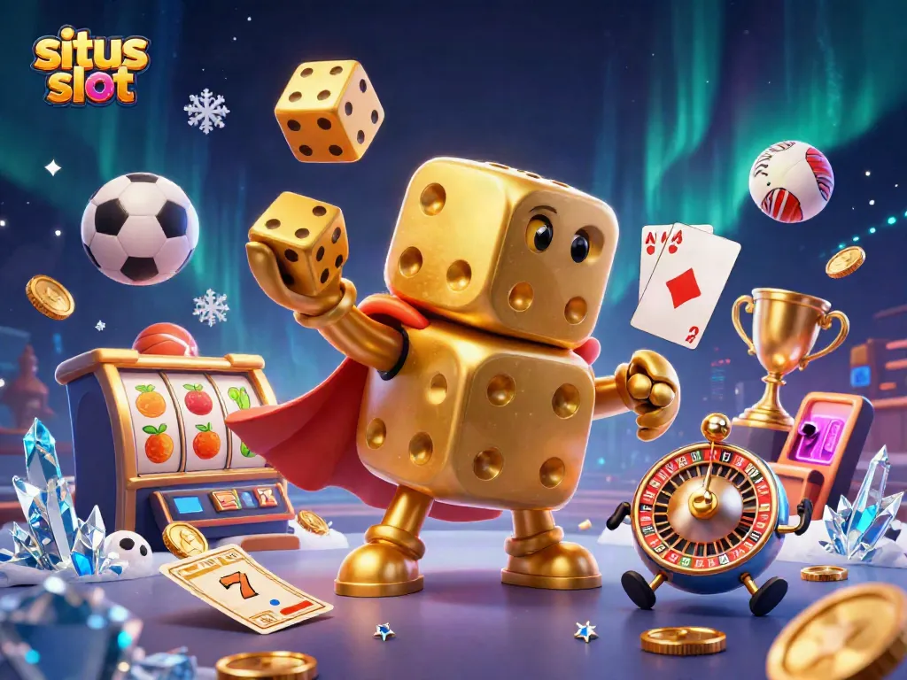 Gambarkan situs slot dengan karakter unik yang bermain dan menghibur.