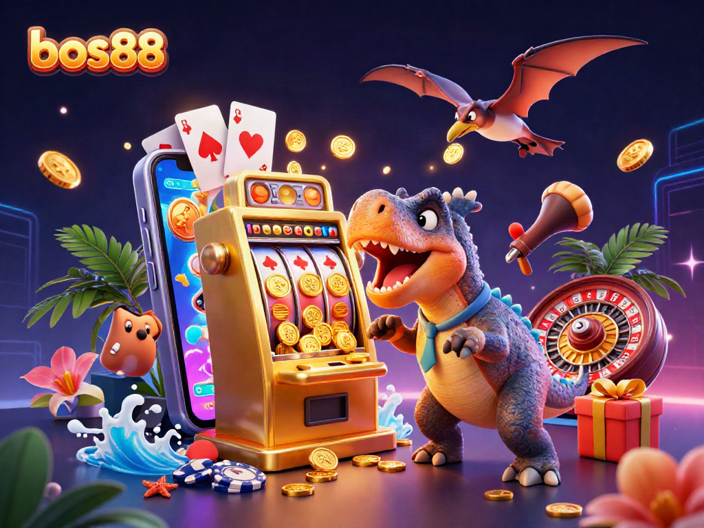 bos88 meraih jackpot dengan velociraptor dan elemen permainan kasino yang dinamis.