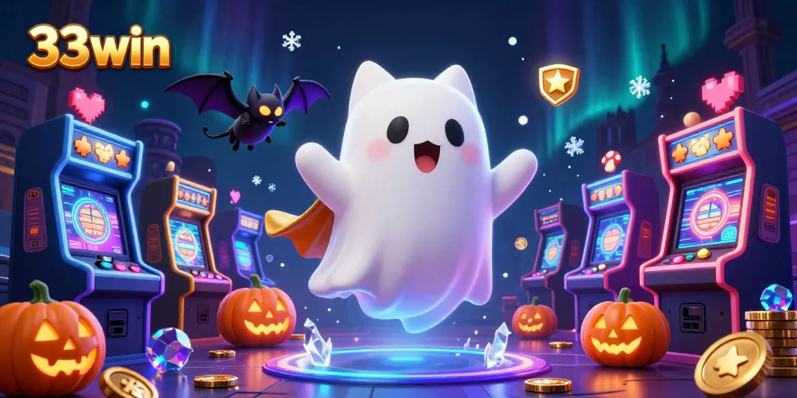 Win big with 33win as a friendly ghost cat explores a haunted casino full of surprises.