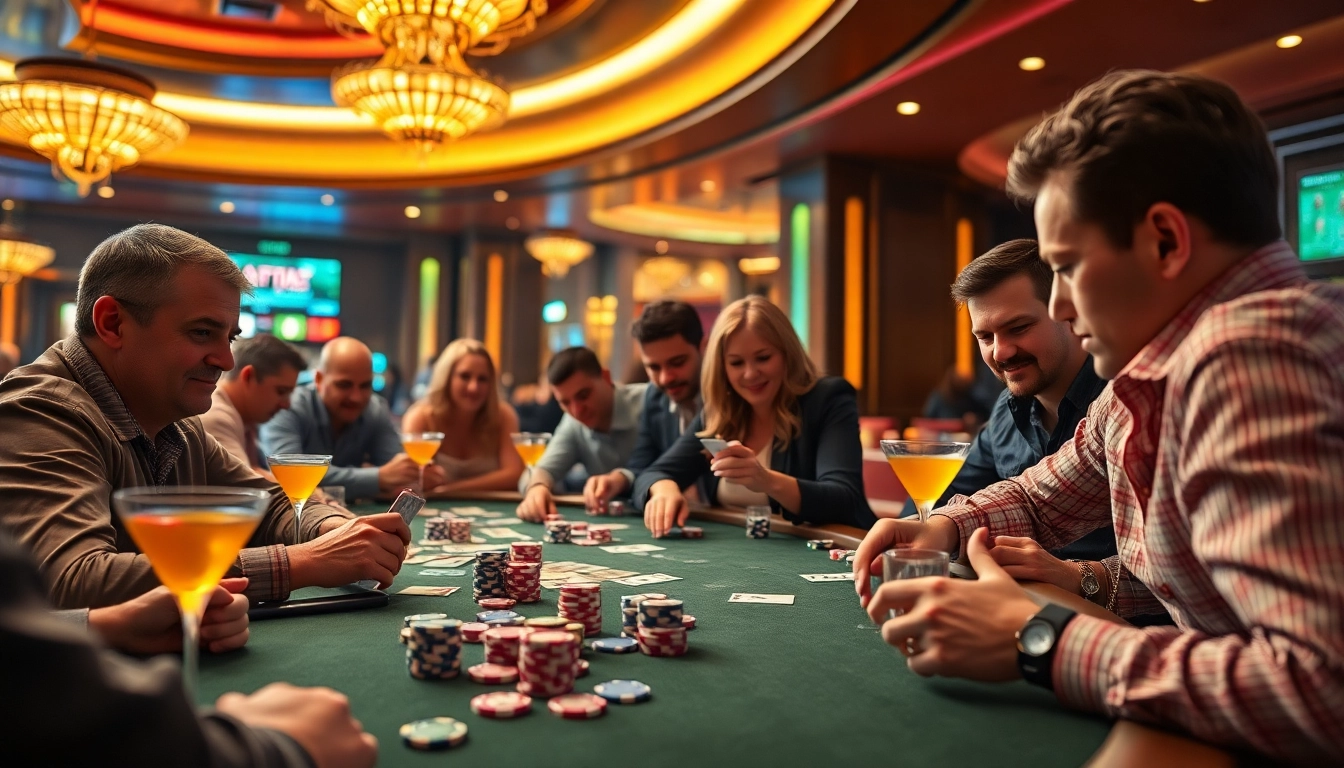 Permainan poker yang menegangkan dengan ondel4d sedang dipertaruhkan di kasino mewah.