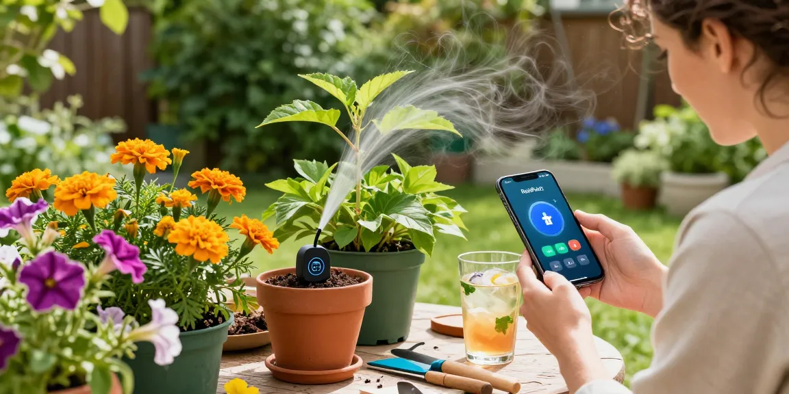 Using the RainPoint WiFi water timer to optimize garden watering for healthy plants.