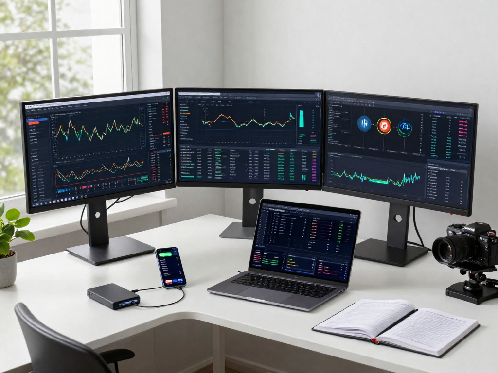 MetaTrader 5 官网 - 专业加密货币交易工作区,显示交易界面和技术分析工具,安全的数字钱包和高效的自动化交易设置。