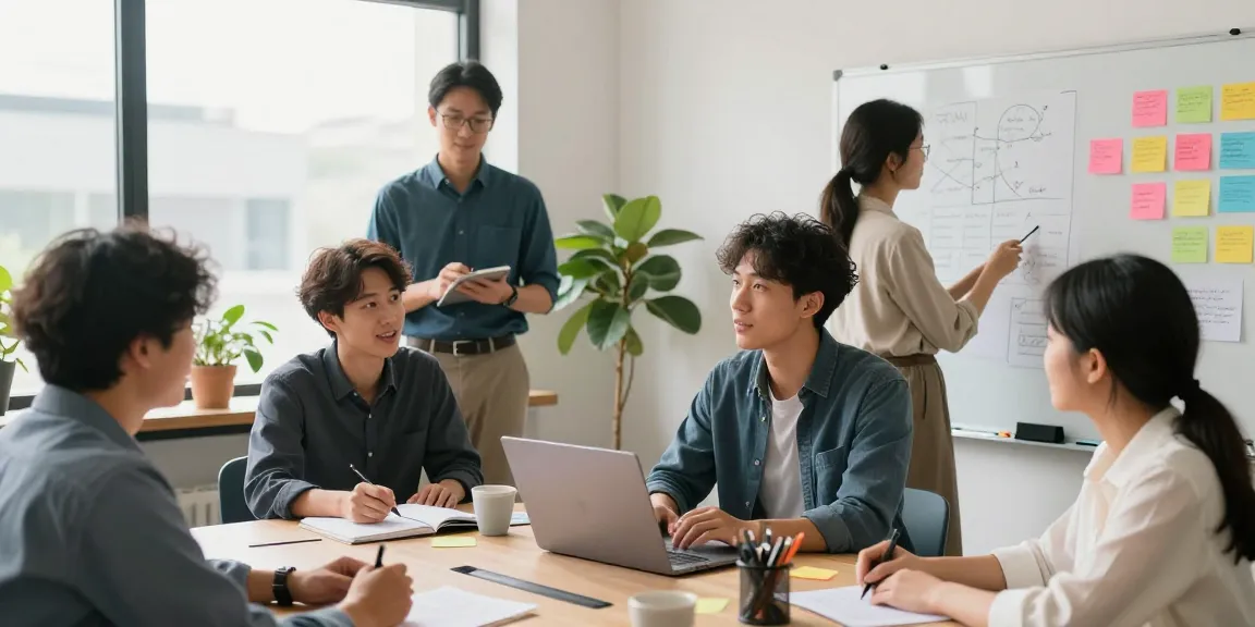 Self-employed professionals collaborating in a dynamic coworking space, showcasing their services.