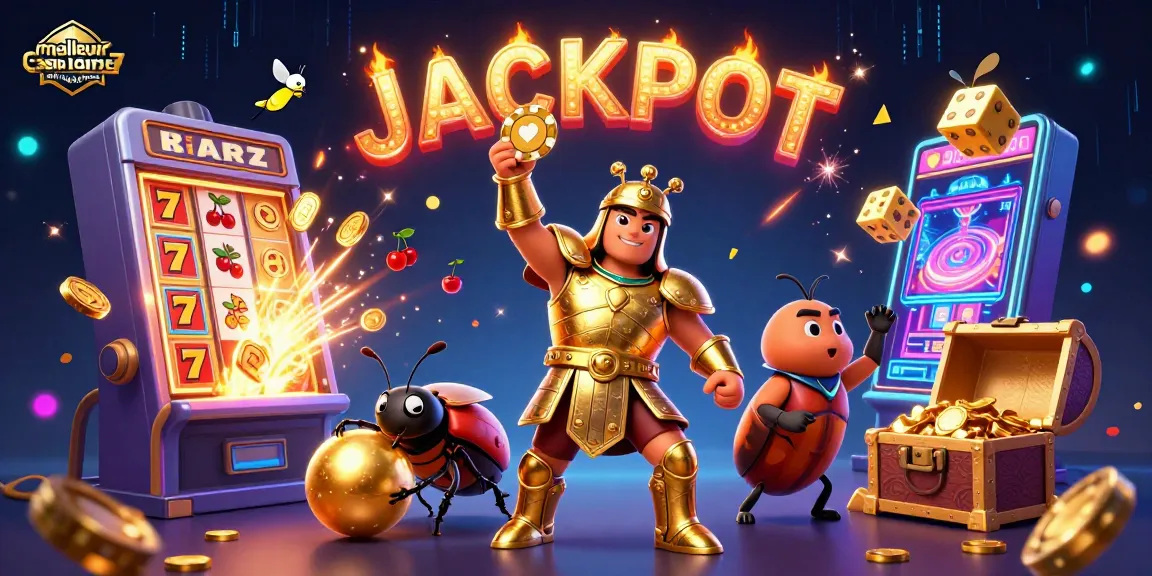Gagnez gros avec le meilleur casino en ligne France dans cette illustration dynamique pleine de succès.