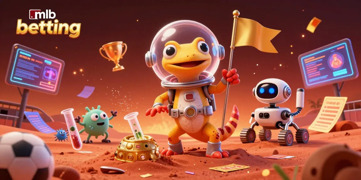 Experience thrilling mlb betting excitement with a Martian gecko and casino adventure.
