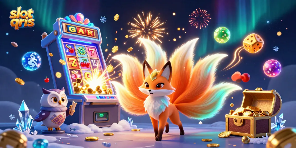 Engage in slot qris thrills with a vibrant, magical 3D scene full of casino action.