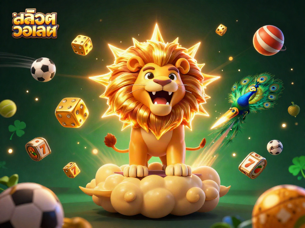 Experience thrilling gameplay with สล็อตวอเลท, featuring a vibrant casino scene filled with dynamic elements.