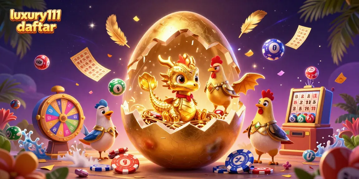 Experience the excitement of luxury111 daftar with captivating golden dragon and casino elements!