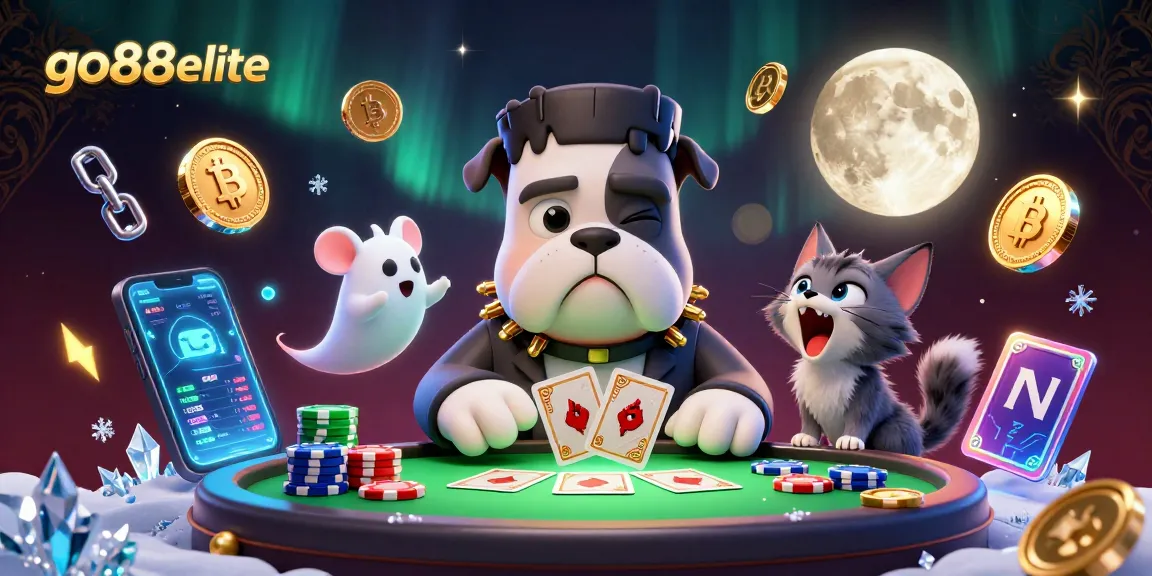 Experience high-stakes gaming with go88elite through an exciting casino scene featuring vibrant characters and crypto connections.