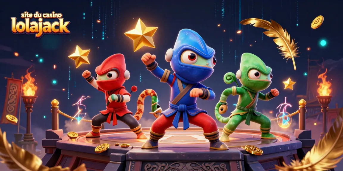 Experience thrilling excitement at the site du casino lolajack with dynamic chameleon ninjas amid gold coins.