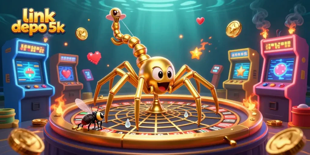 Spin the reels and win big with link depo 5k at this vibrant casino scene.